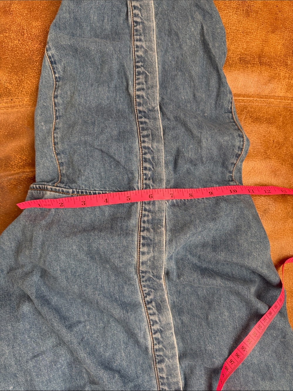 Alice + Olivia Denim Halter Tie-Waist Midi Dress in Blue - Picture 5 of 6